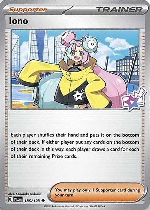Paldea Evolved Iono #185 Stamped Promo